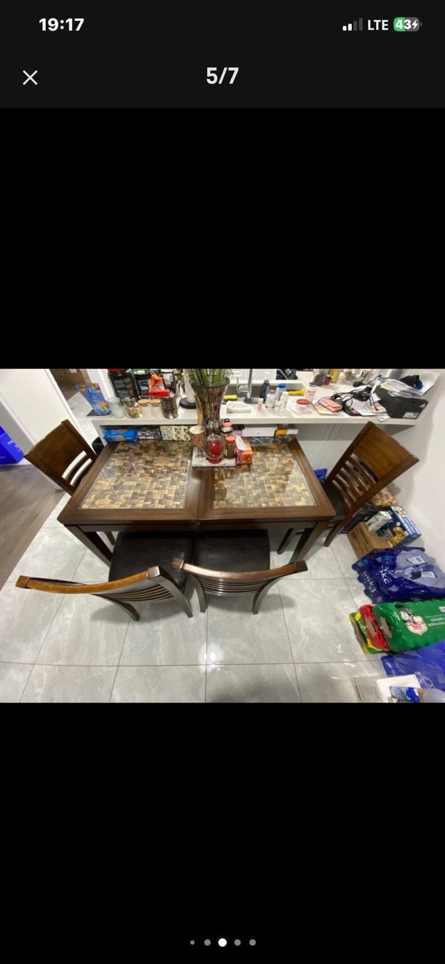 Wooden Dining Table with Six Chairs - photo 4