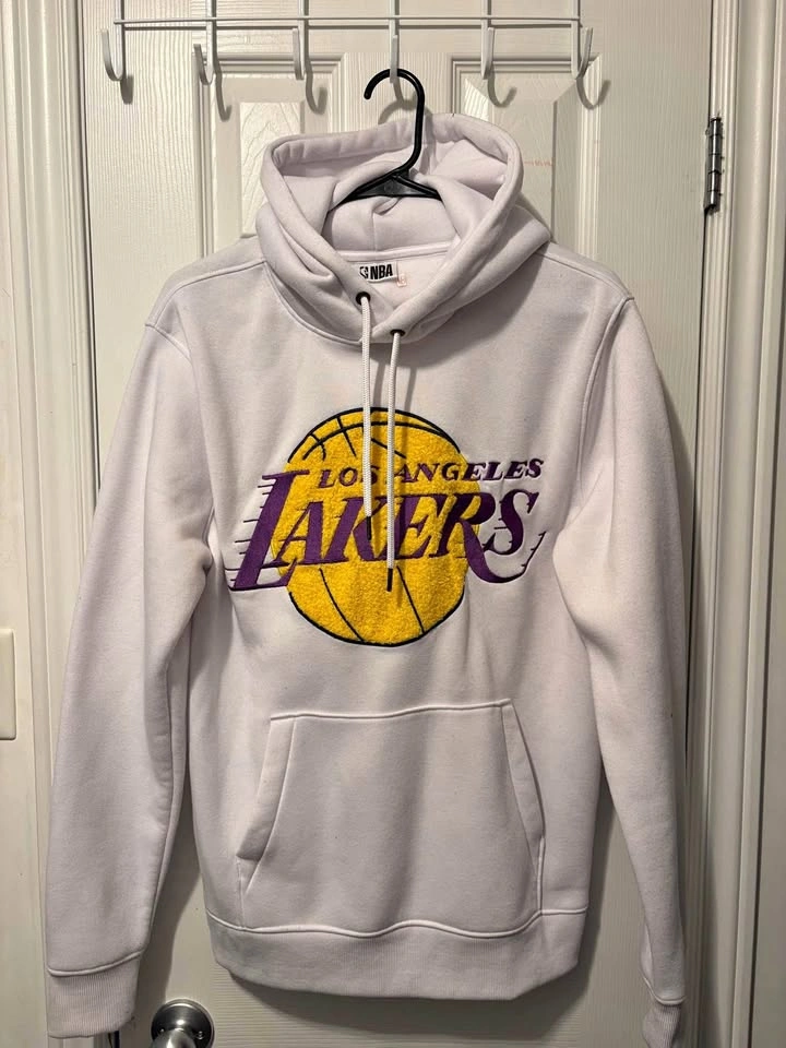 Los Angeles Lakers White Hoodie Medium