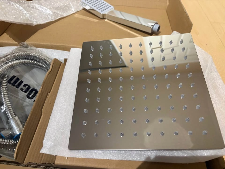 Square Rainfall Shower Head Kit with Handheld Wand - photo 2