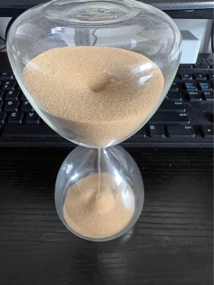 Glass Hourglass with Gold Sand - photo 2