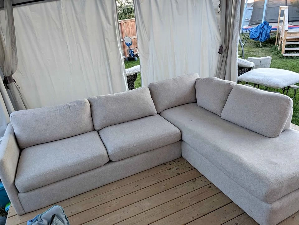 Crate and barrel sectional. Delivery available