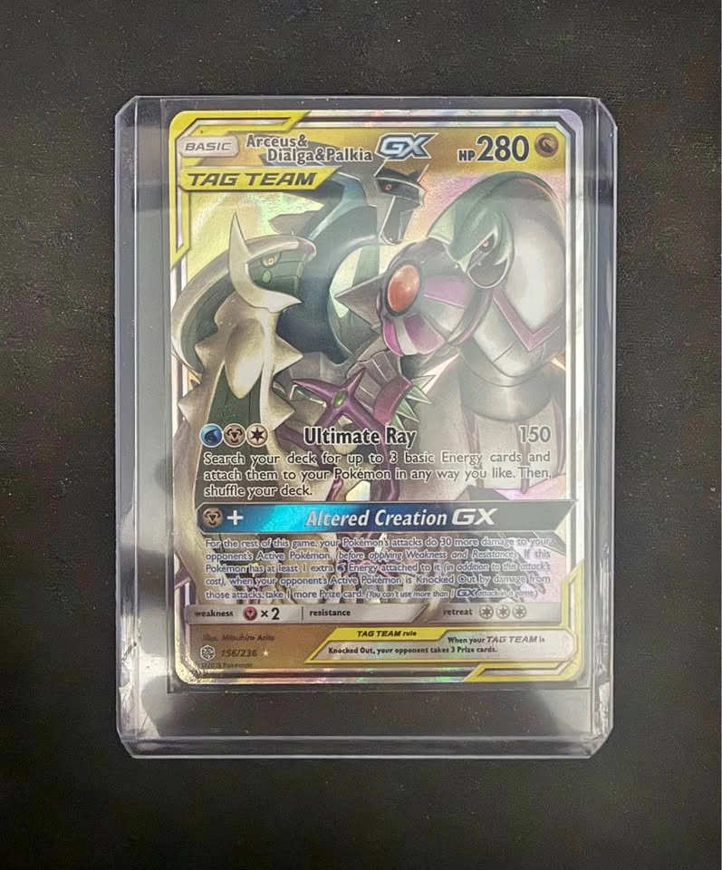 NM Arceus & Dialga & Palkia GX Card