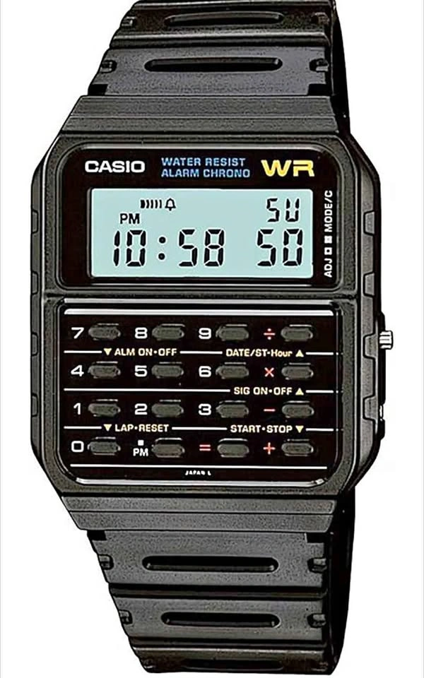 BNIB Casio Men's Core CA53W-1 Black Plastic Quartz Watch