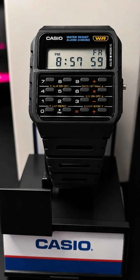 BNIB Casio Men's Core CA53W-1 Black Plastic Quartz Watch - photo 2