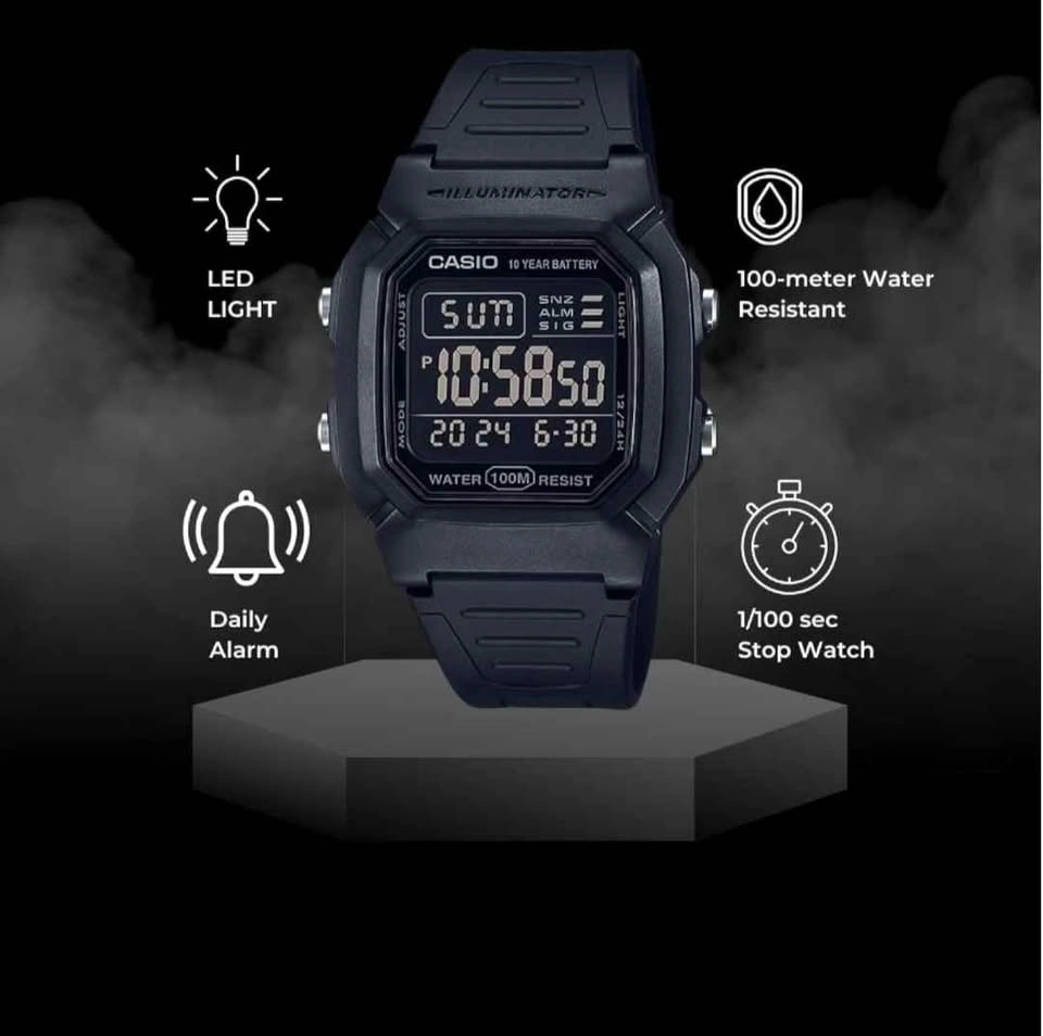 BNIB BLACK - Casio W-800H- 1BVCF - photo 2