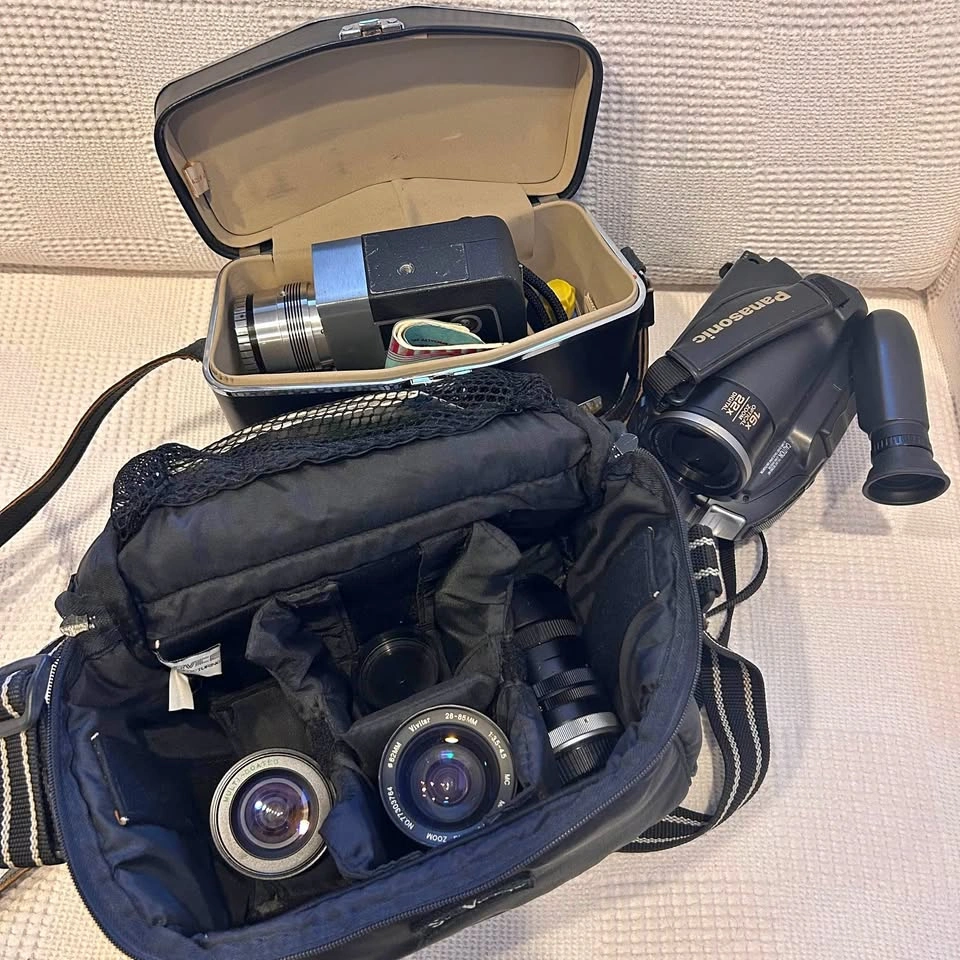 Vintage Media Creator Bundle: Lenses, 8mm Camera & VHS-C