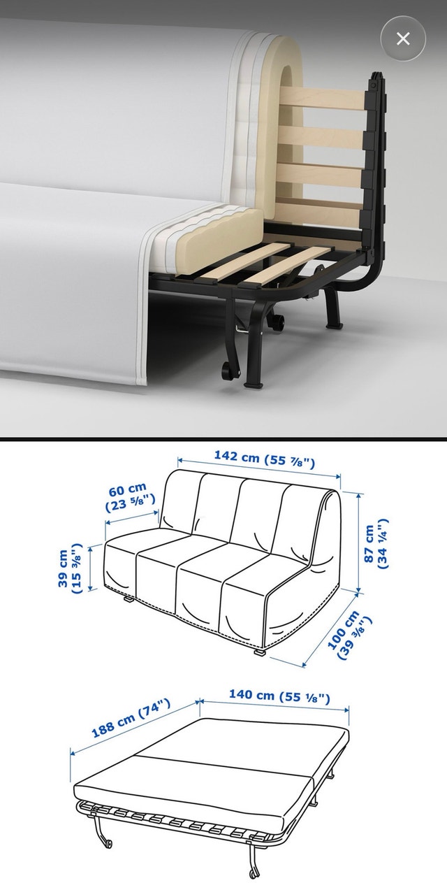 Ikea Sofabed with cover - photo 2