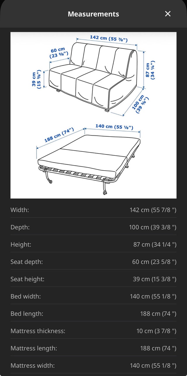 Ikea Sofabed with cover - photo 3