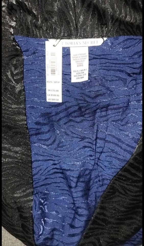 Victoria's Secret Satin Sleepwear Robe Kimono - Blue - XS/S - photo 2