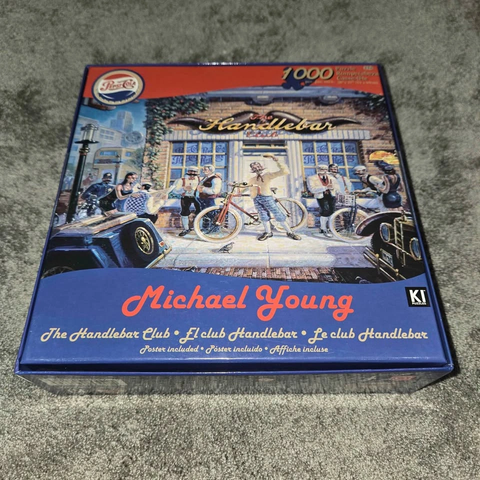 KI Puzzles Michael Young The Handlebar Club 1000 Piece Puzzle - photo 2