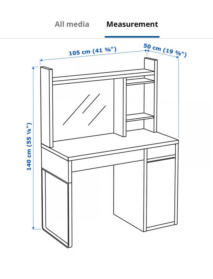 IKEA MICKE Desk with High Add-on Unit - photo 2