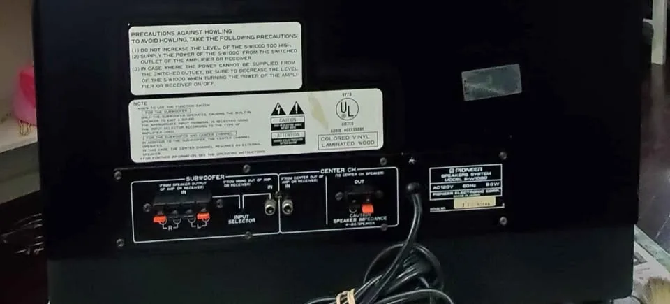 Vintage Pioneer Speakers System Model S-W1000 Subwoofer image indicator(3)