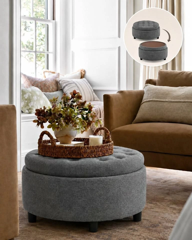 Reversible tufted ottoman coffee table - Brand new in box
