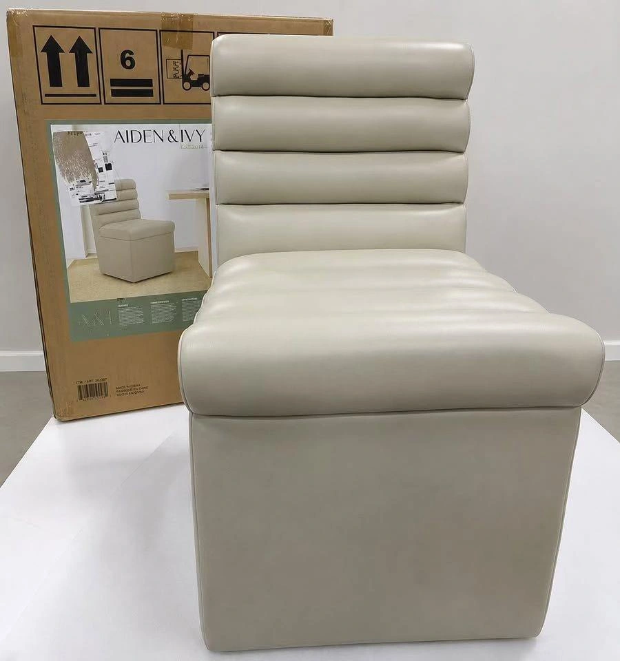 Aiden & Ivy top-grain leather dining chairs (4)- Brand new in bo - photo 3