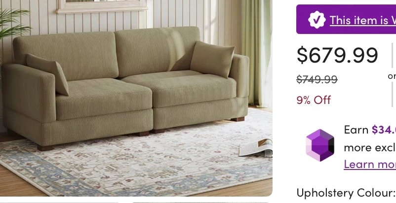 Sofa - Brand new in box (Retails: $768) - photo 2