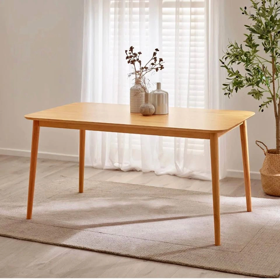 Mid Century Modern Solid Wood Dining Table - Seats 4-6