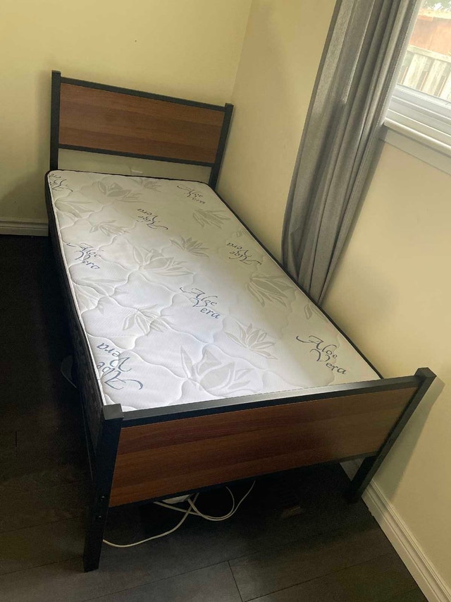 Twin Bed Frame and Mattress - photo 2