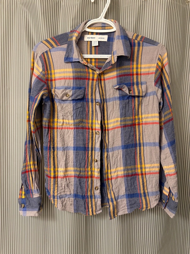 Old navy kids long-sleeve flannel shirt L