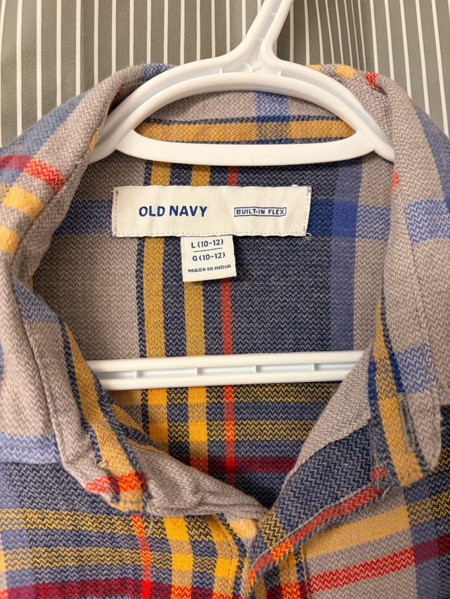 Old navy kids long-sleeve flannel shirt L - photo 2