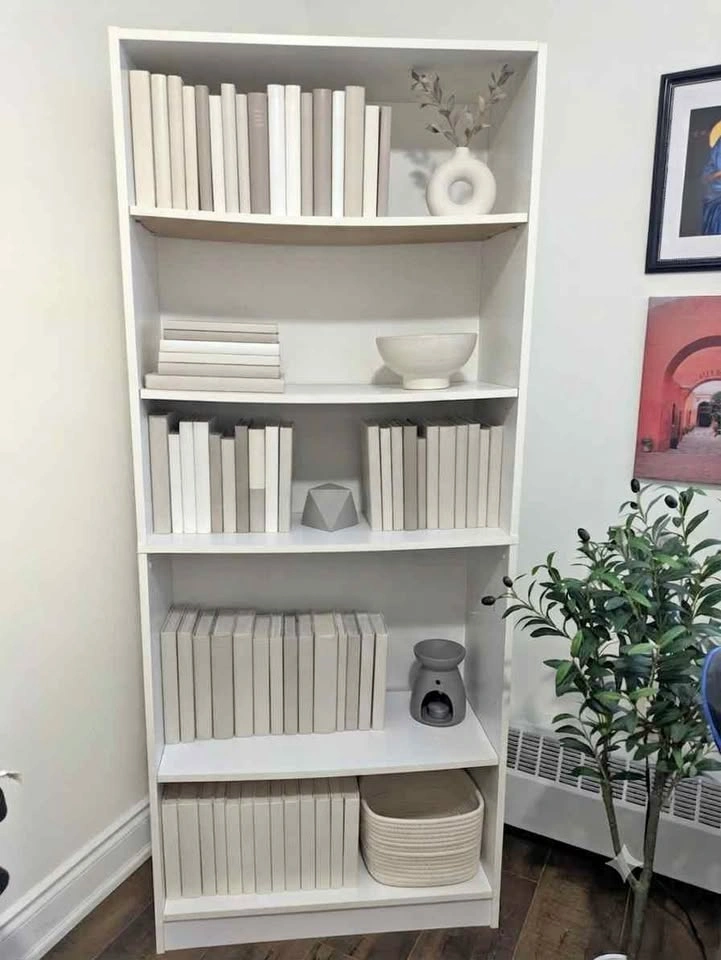 White 5-Shelf Bookcase
