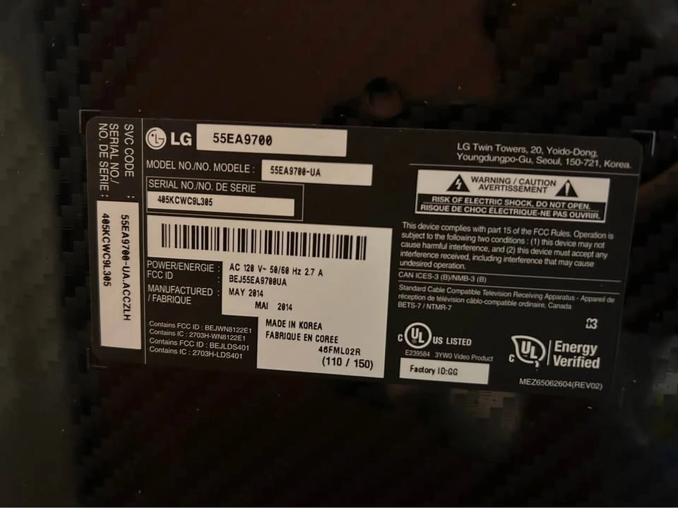 LG 55EA9700 OLED TV - photo 3