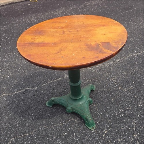 Round Cast Iron Pedestal End Side Table