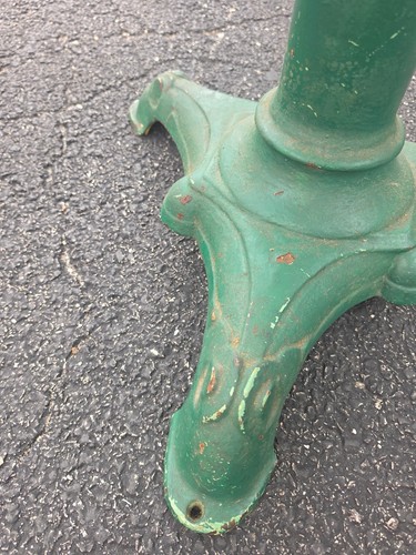 Round Cast Iron Pedestal End Side Table - photo 3