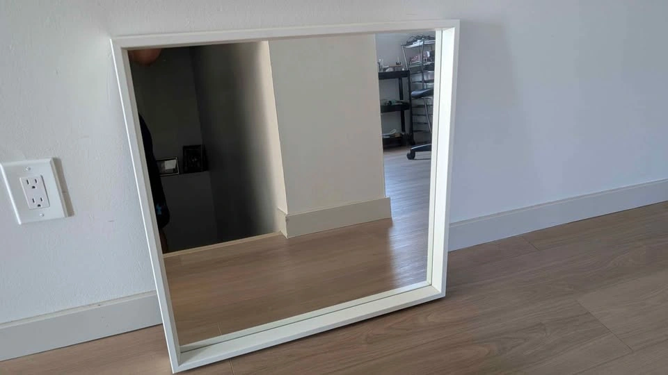 IKEA NISSEDAL Wall Mirror (White, 65x65 cm) – Great Condition - photo 2