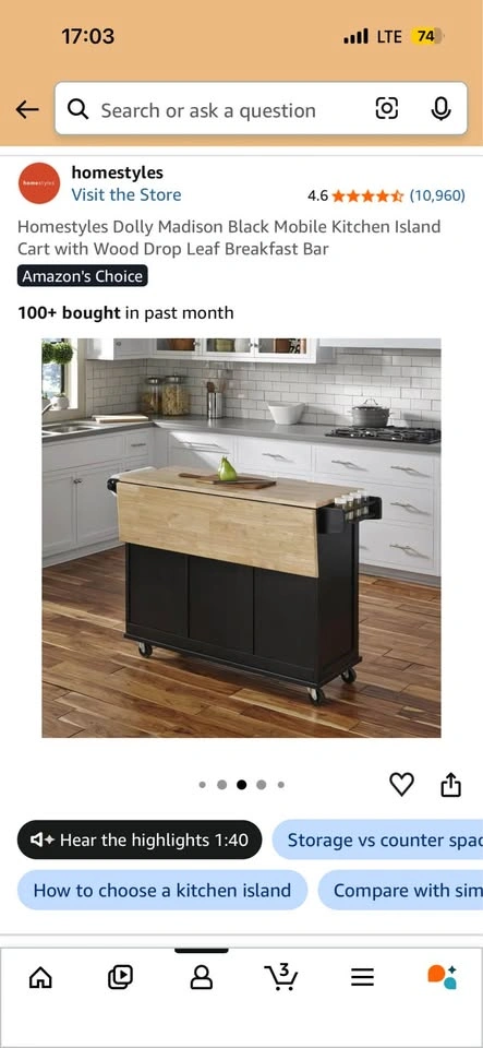 Mobile Kitchen Island Cart - photo 4