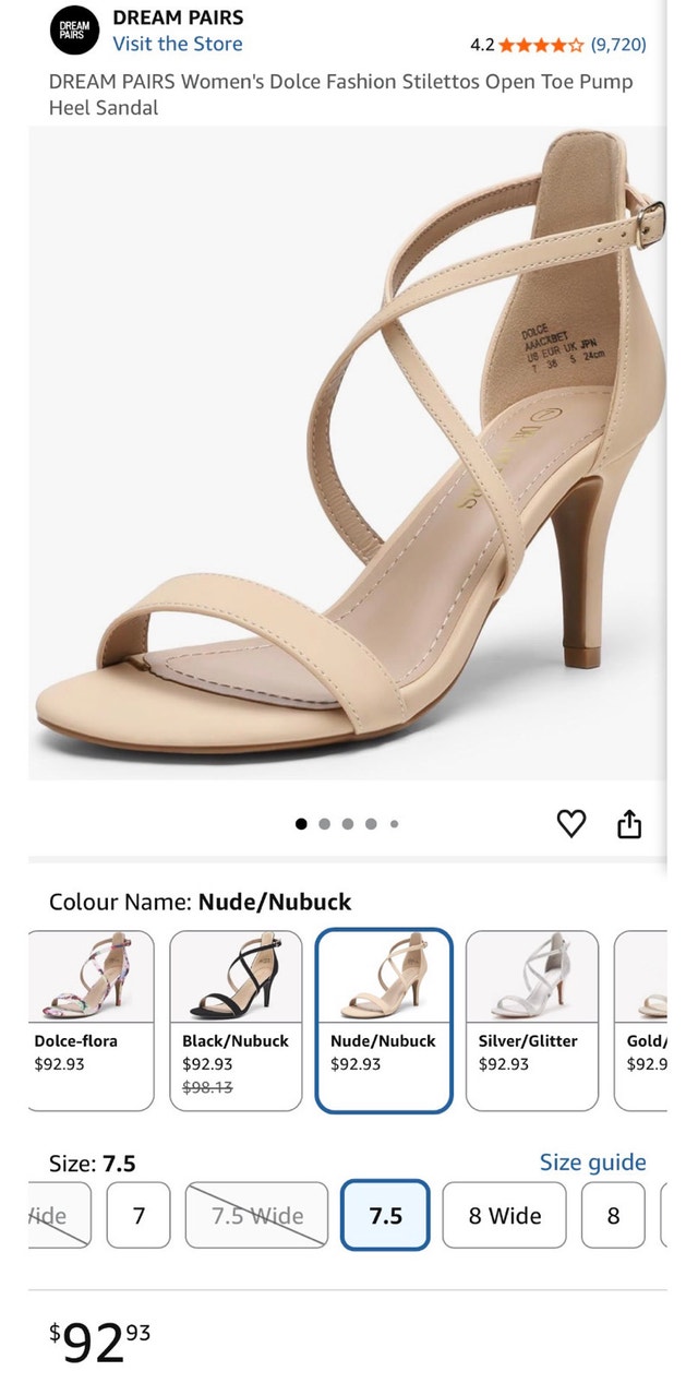 DREAM PAIRS Women's Dolce Stiletto Sandals