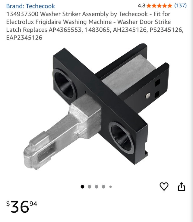 Techecook Washer Striker Assembly 134937300