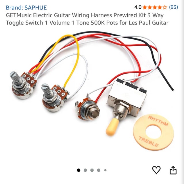 SAPHUE Electric Guitar Wiring Harness Kit