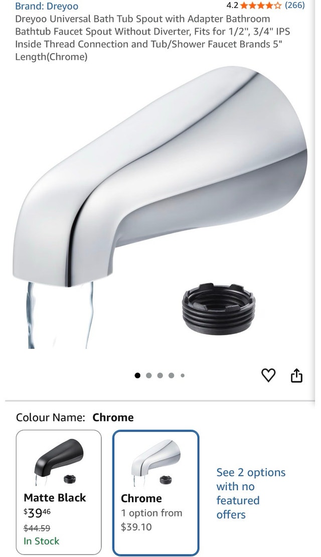 Dreyoo Universal Bath Tub Spout