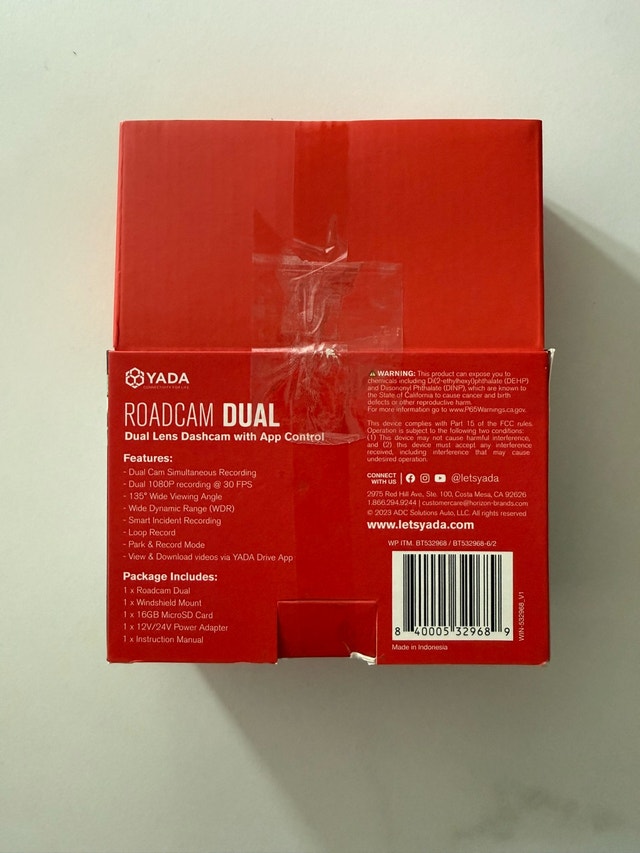 Yada Roadcam Dual Lens Dashcam - photo 2