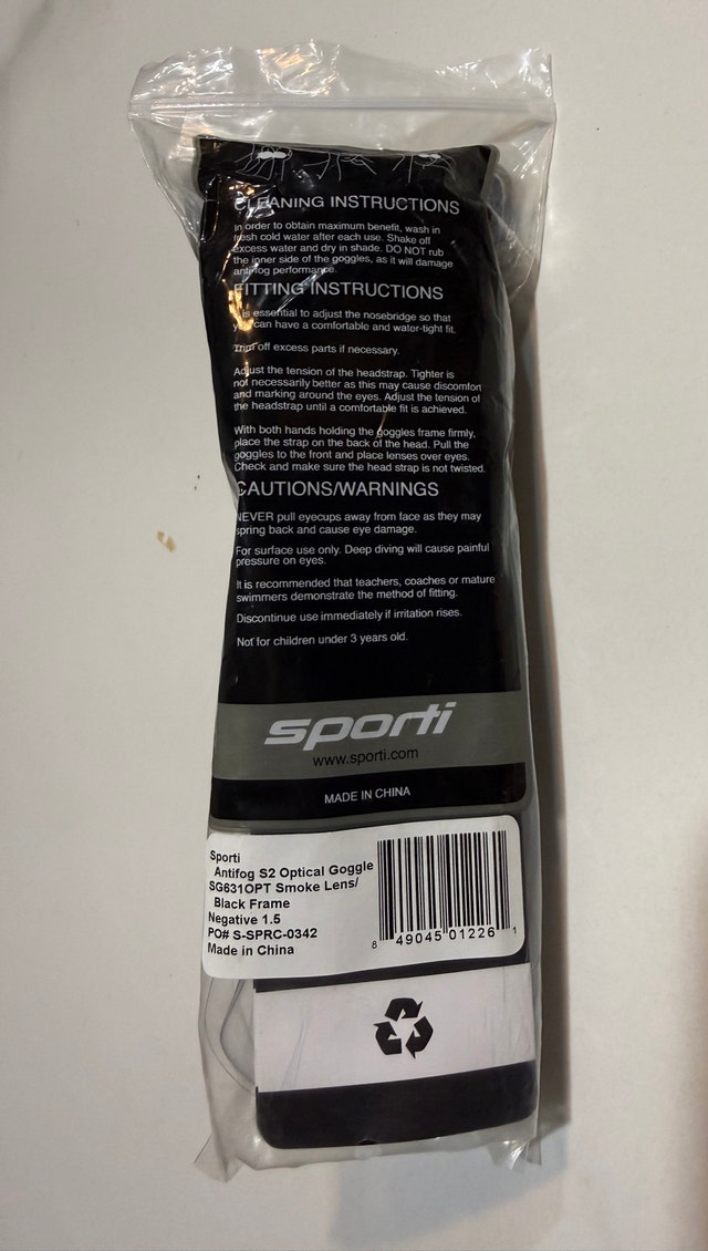 Sporti Optical Swimming Goggles - photo 3