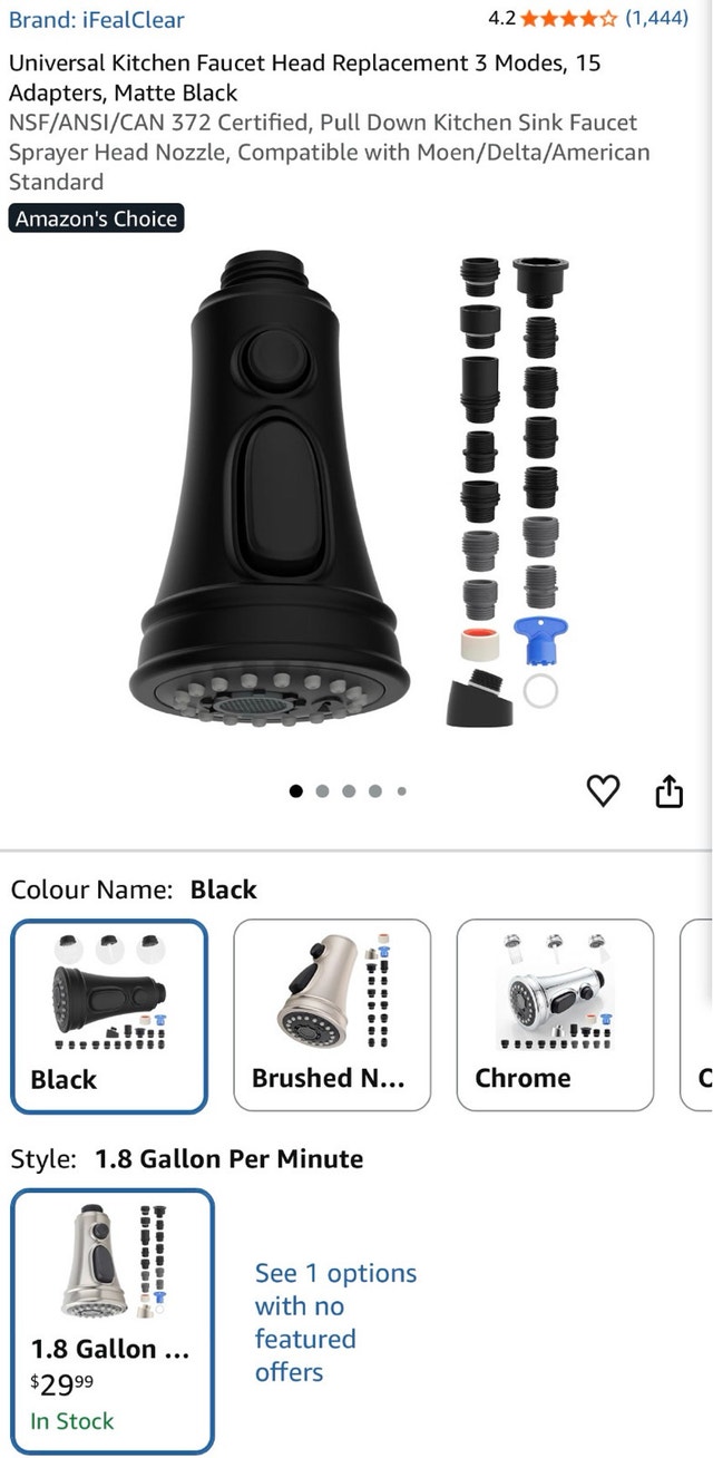 iFealClear Universal Kitchen Faucet Head
