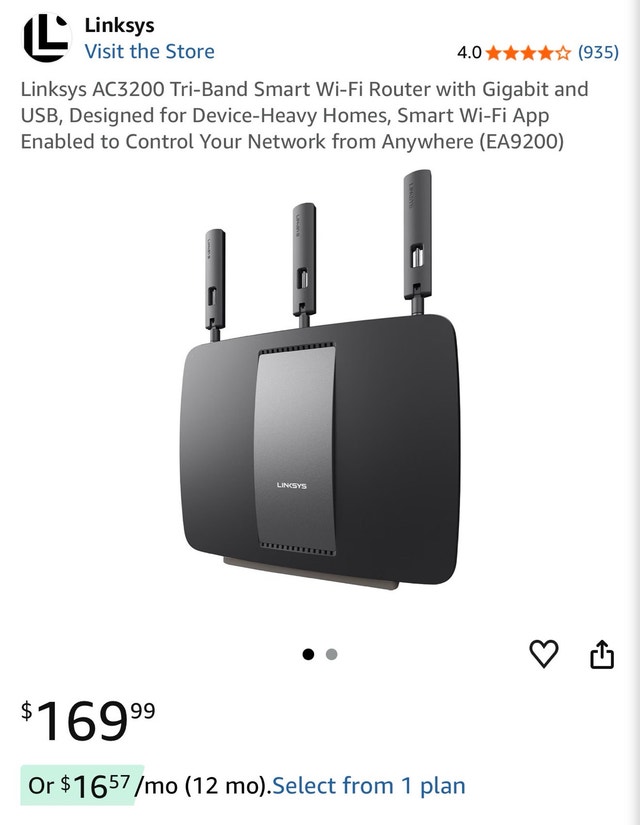 Linksys EA9200 AC3200 Tri-Band Smart Wi-Fi Router - photo 3