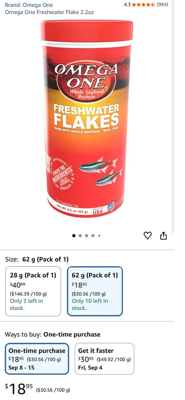 Omega One Freshwater Flakes - photo 2