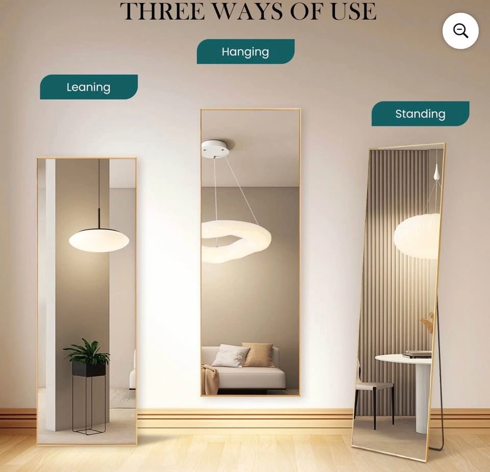 Brand New in Box 59” x 16” Full-Length Standing Gold Mirror - photo 3