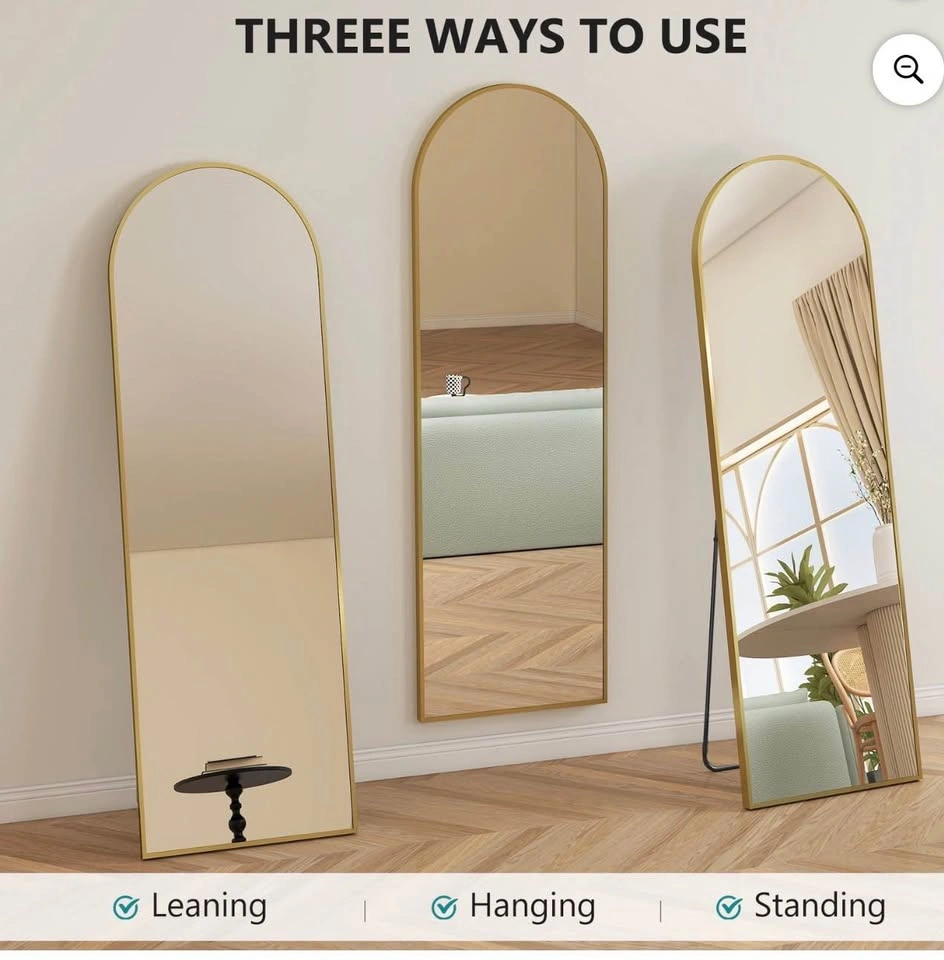 Brand New Gold Arched Full-Length Mirror 64” x 21” - photo 3