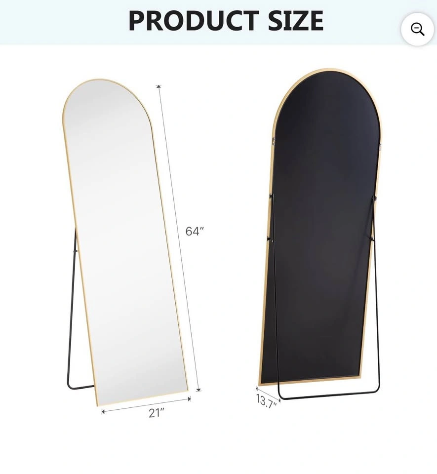 Brand New Gold Arched Full-Length Mirror 64” x 21” - photo 5
