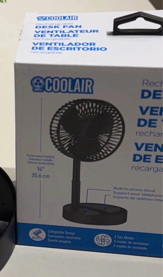 Brand New Rechargeable Desk Fan - photo 3