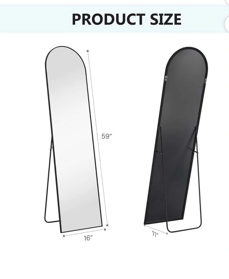 Brand New Black Arched Full Length Mirror 59” x 16” - photo 3
