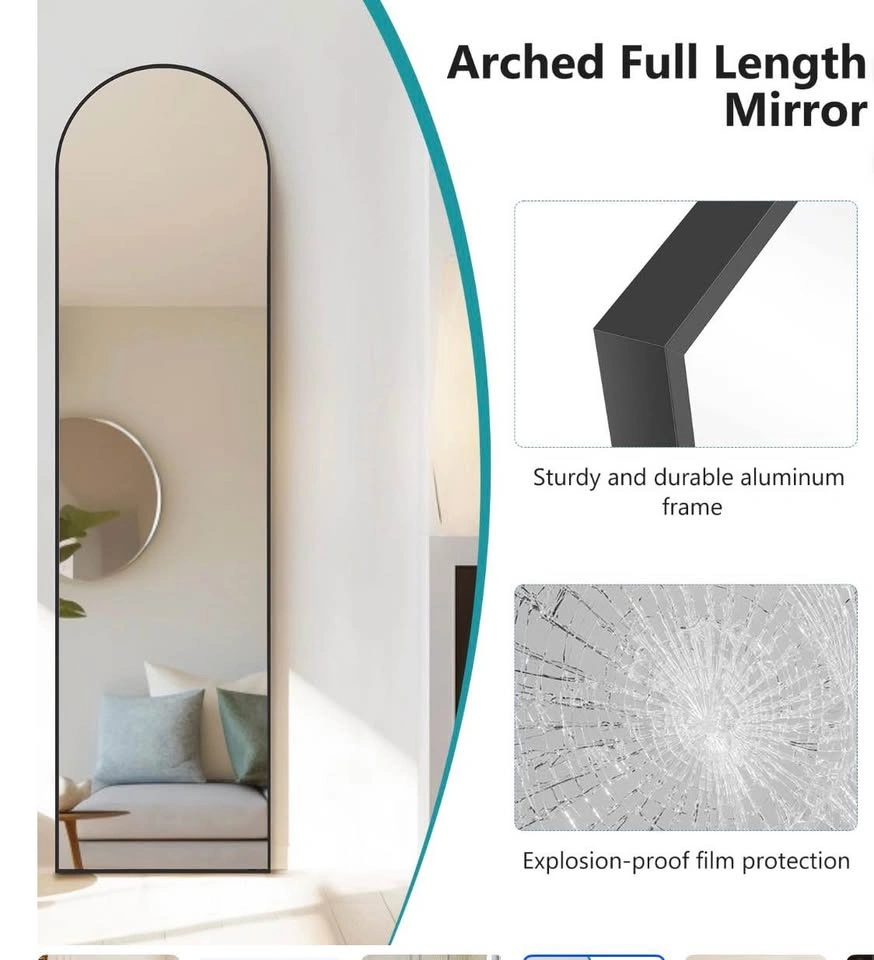 Brand New Black Arched Full Length Mirror 59” x 16” - photo 5