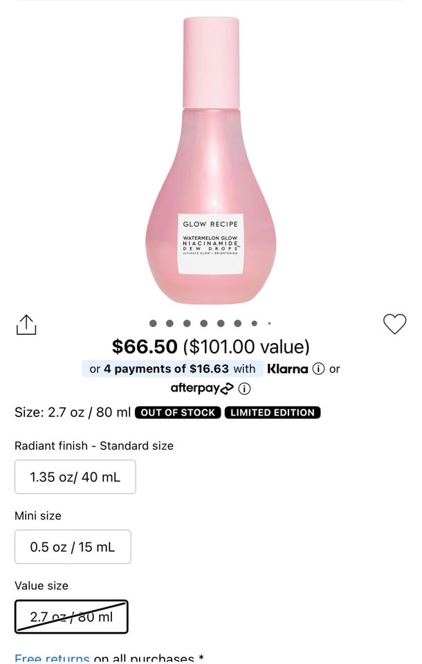 Glow Recipe Watermelon Niacinamide Dew Drops Serum 80 ml - photo 3