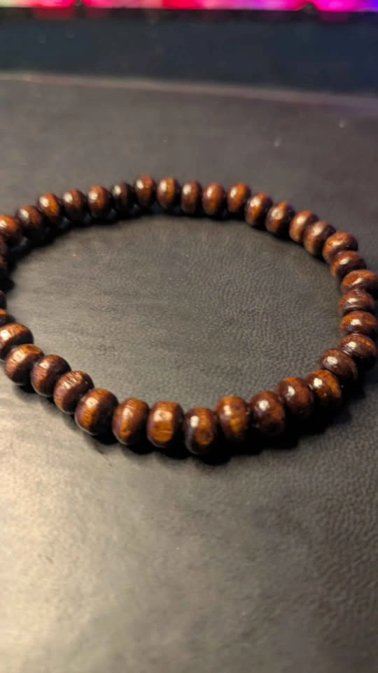 2 Wooden Bead Bracelet - brown and dark grey - photo 2