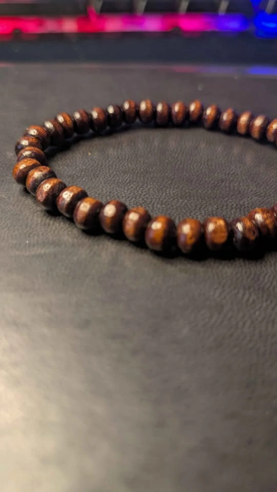 2 Wooden Bead Bracelet - brown and dark grey - photo 3