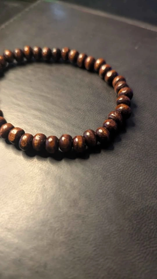 2 Wooden Bead Bracelet - brown and dark grey - photo 4