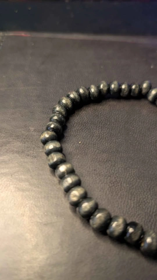 2 Wooden Bead Bracelet - brown and dark grey - photo 5