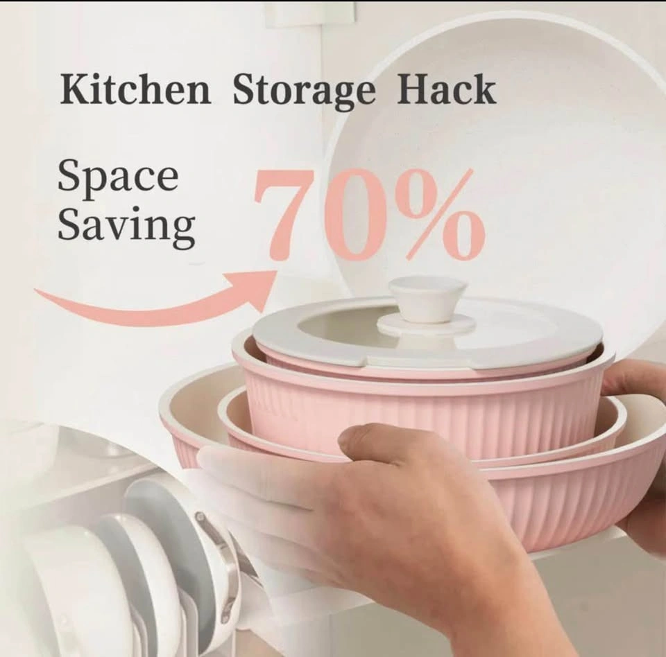 Brand New 11 Piece Pots and Pans Set, Nonstick Removable Handle - photo 4